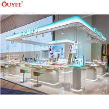 Skin Care Beauty Products Display Shelf Makeup Counter Display Shopping Mall Cosmetic Kiosk Makeup Kiosk